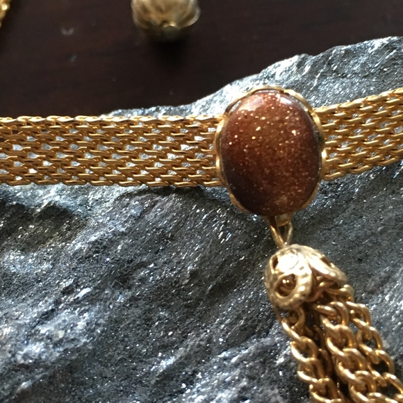 Goldstone Tassel Choker - Picture 4 of 4